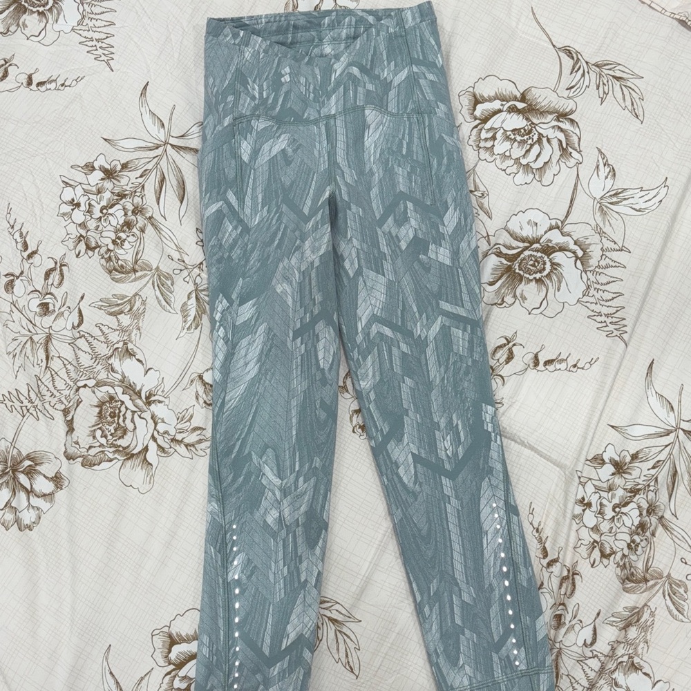 lululemon athletica Blue Patterned Leggings